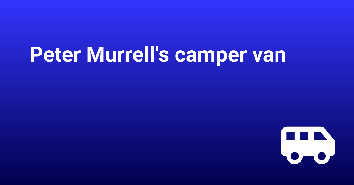 Peter Murrell's camper van